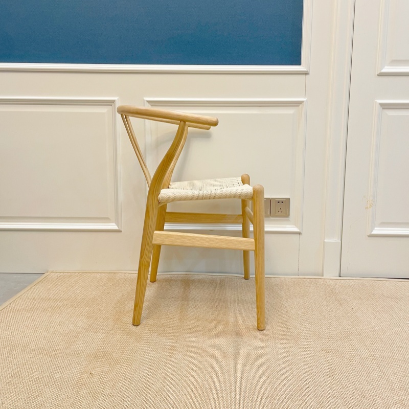 Hans Wegner Y Chair (Wishbone Chair) in Solid Ash wood Natural Finish Oil Finish