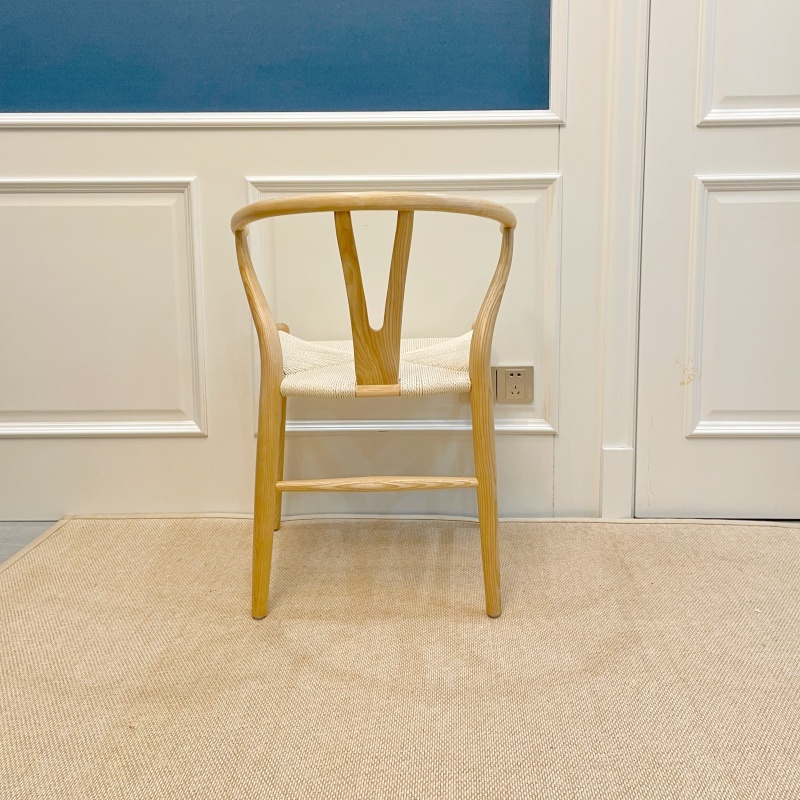 Hans Wegner Y Chair (Wishbone Chair) in Solid Ash wood Natural Finish Oil Finish