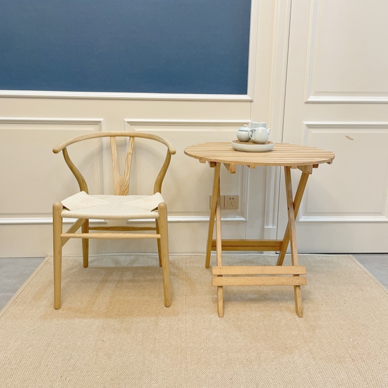 Hans Wegner Y Chair (Wishbone Chair) in Solid Ash wood Natural Finish Oil Finish