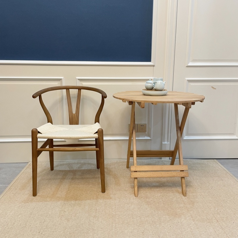 Hans Wegner Y Chair (Wishbone Chair) in Solid Ash wood Walnut Color Oil Finish