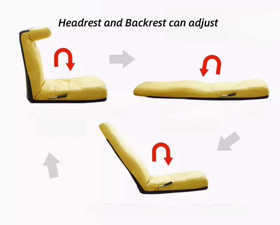 Adjustable -Position Floor Legless Chair Folding Lazy Sofa Floor Sofa Chair