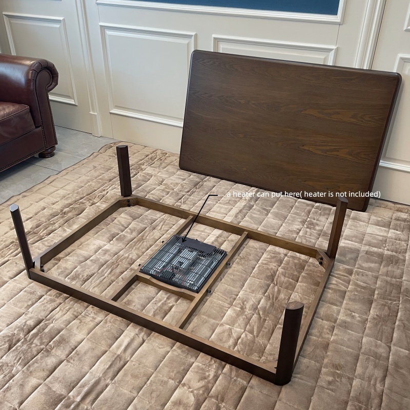 Japanese Style Kotatsu Foot Warmer Heated Table Rectangle 120cm Home Furniture Modern Wood Living Room Floor Coffee Table Wooden