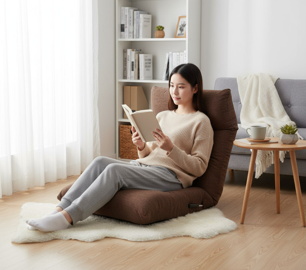Adjustable Floor Chair – 14 Positions, Foldable & Portable for Comfort