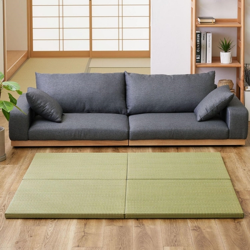 DIY Rush Grass Mat Flooring for a Japanese-Inspired Space