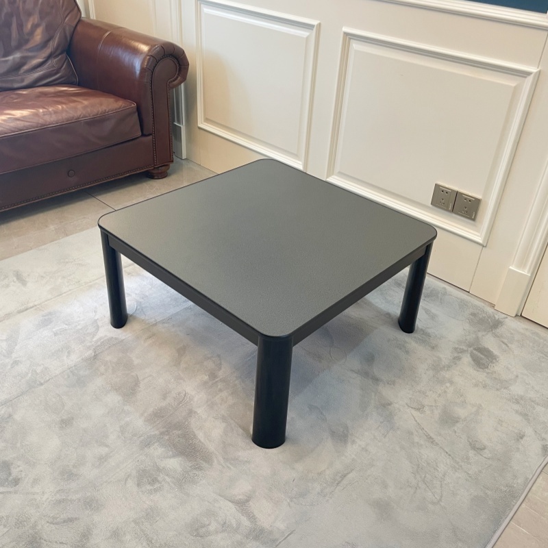 Stay Warm with a 4-Piece Kotatsu Set - Black Table, Heater, Futon