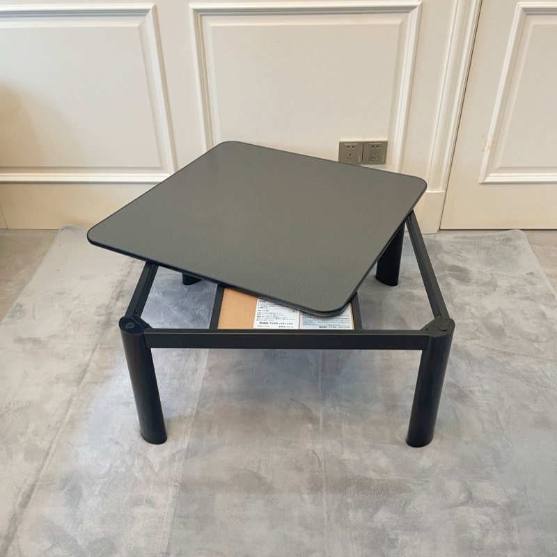 Stay Warm with a 4-Piece Kotatsu Set - Black Table, Heater, Futon