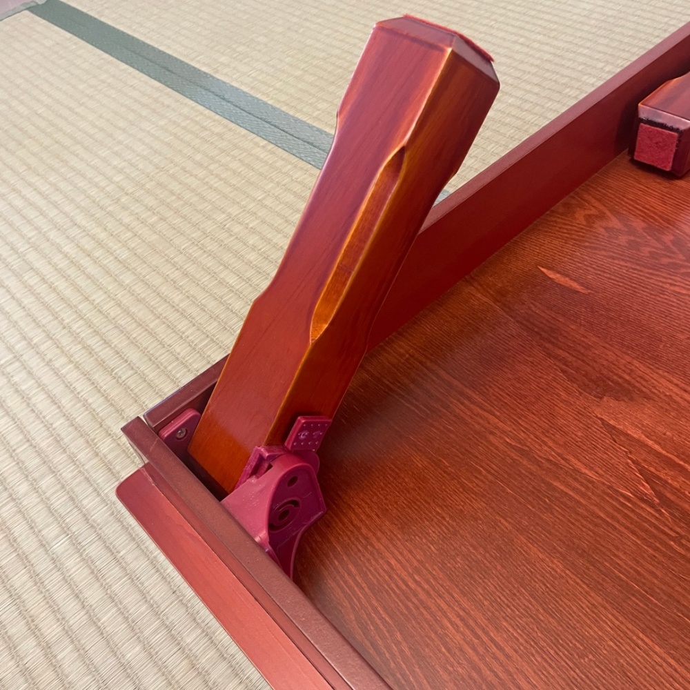 Multi-Functional Foldable Table 80x80cm - Korean Floor Style, Red Brown Color