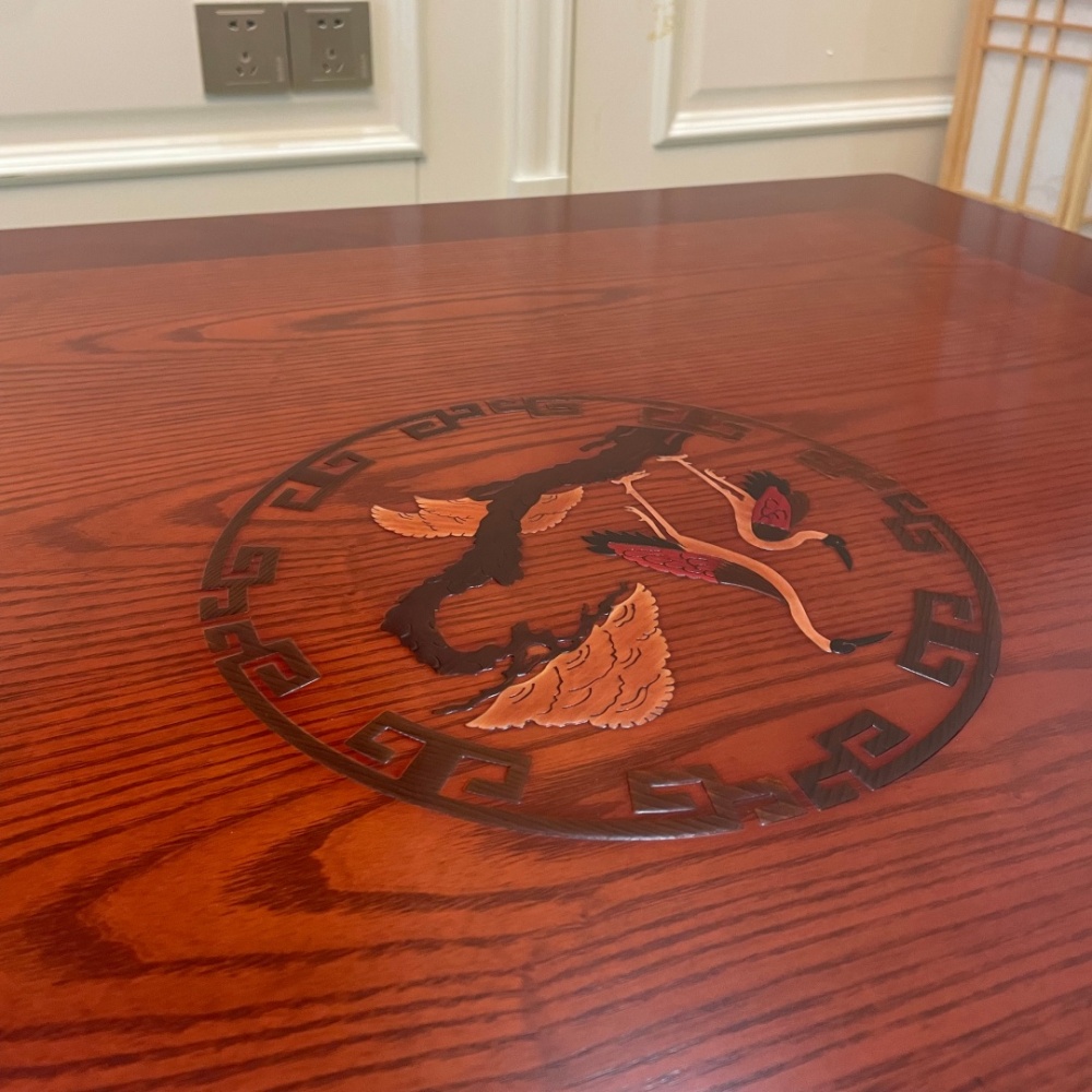 Multi-Functional Foldable Table 80x80cm - Korean Floor Style, Red Brown Color