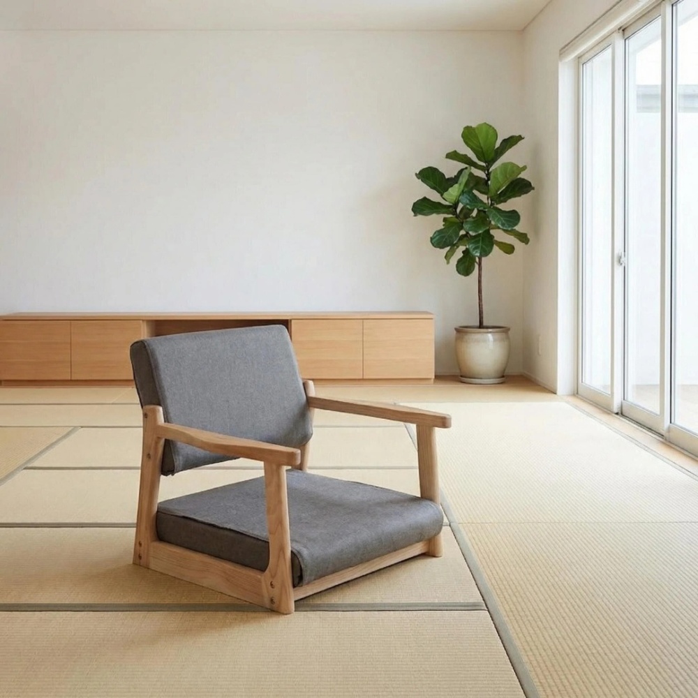 Japanese Tatami Floor Chair – Ergonomic Soft Back Support & Cushioned Seat