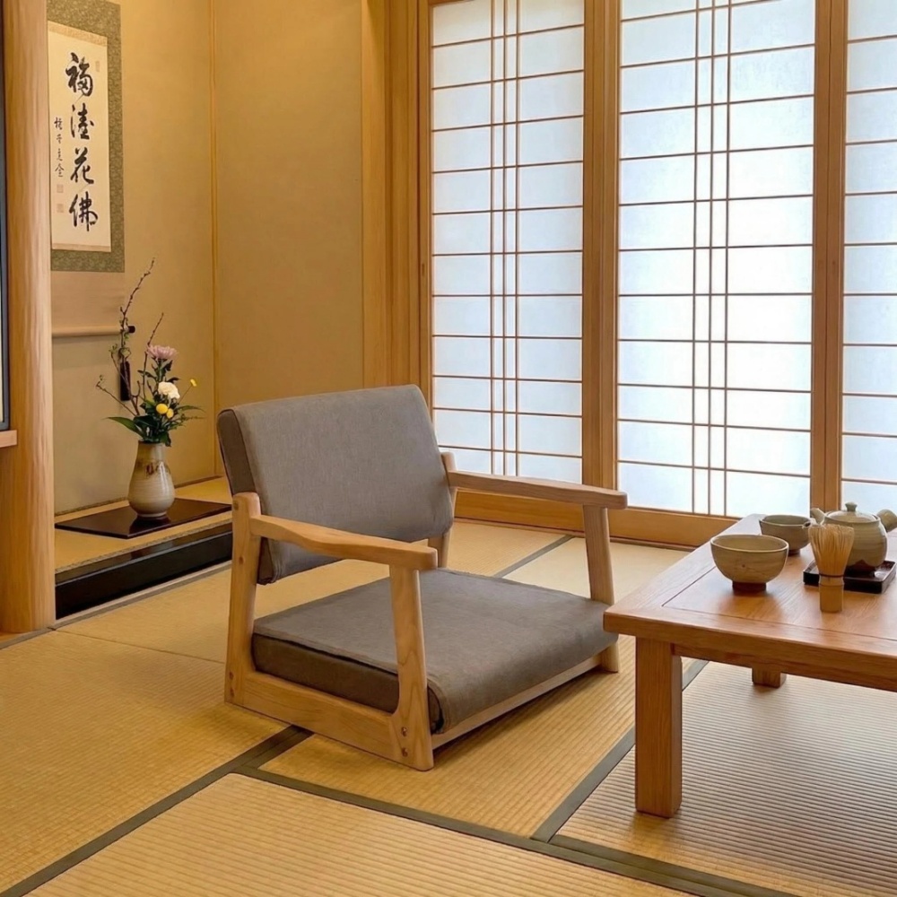 Japanese Tatami Floor Chair – Ergonomic Soft Back Support & Cushioned Seat