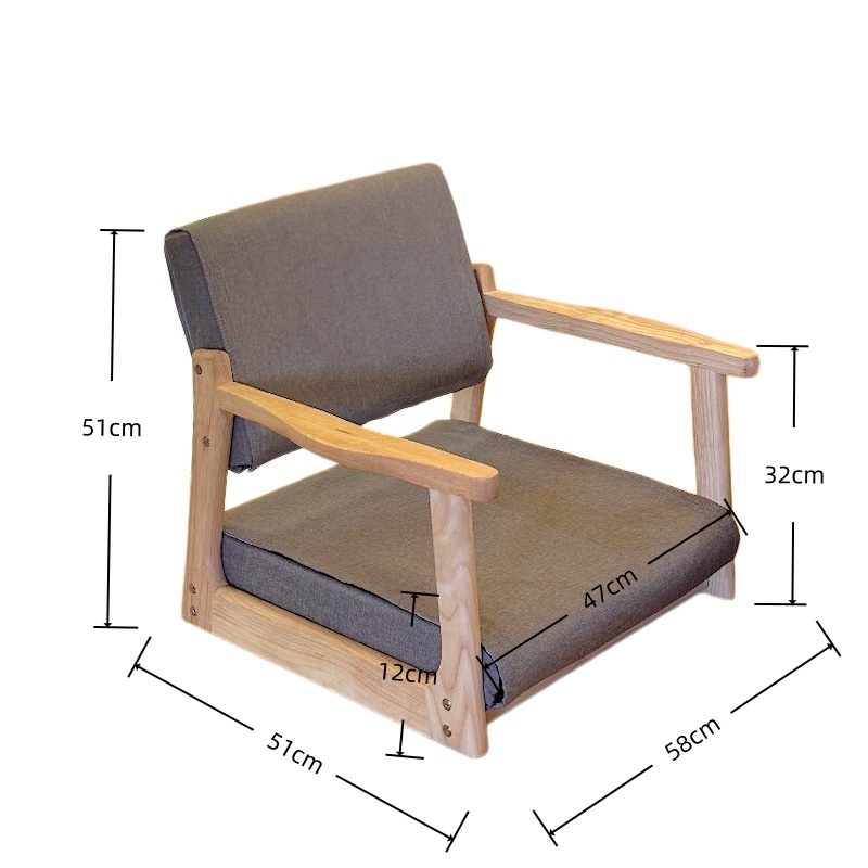 Japanese Tatami Floor Chair – Ergonomic Soft Back Support & Cushioned Seat