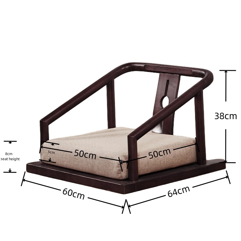 Comfortable Tatami Chair – Japanese Design, Solid Wood & Plush Seat