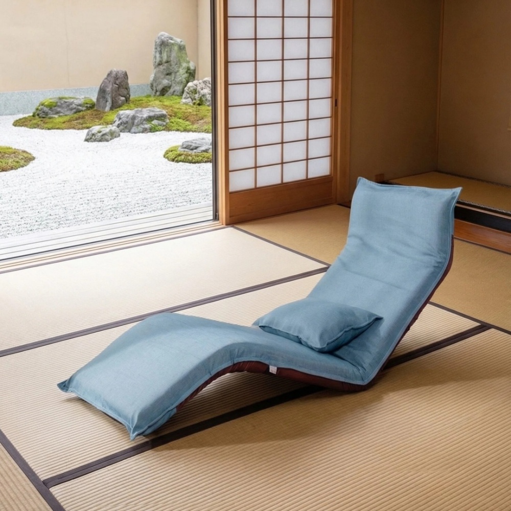 14-Position Adjustable Floor Chair – Foldable Design for Compact Storage