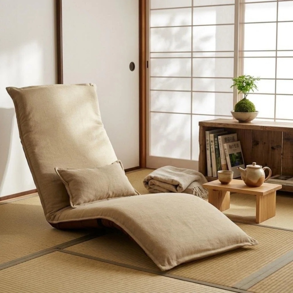 14-Position Adjustable Floor Chair – Foldable Design for Compact Storage