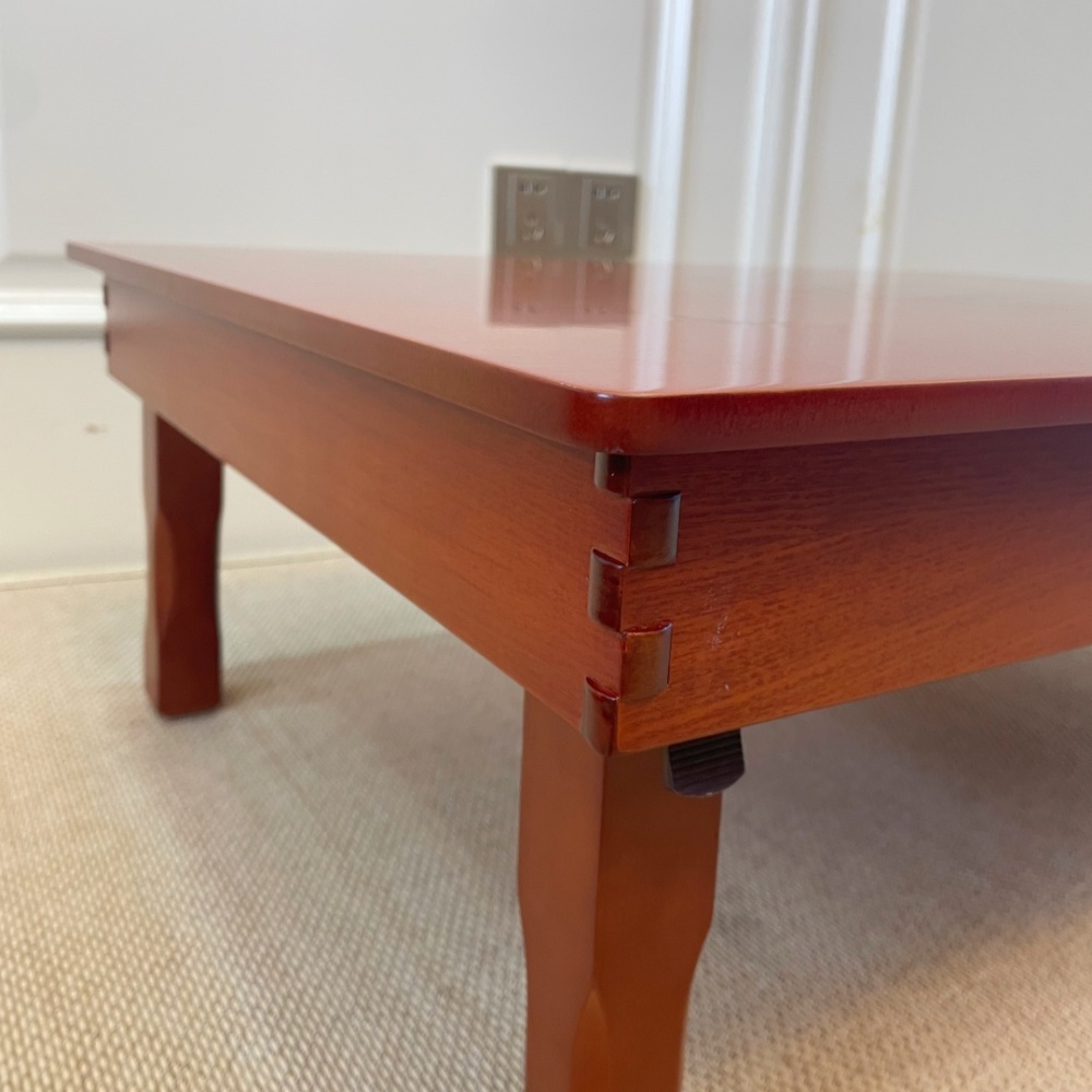 80X60cm Korean Foldable Tea Table – Low Profile Folding Tatami Table for Living Room – Portable Wooden Tea Tray