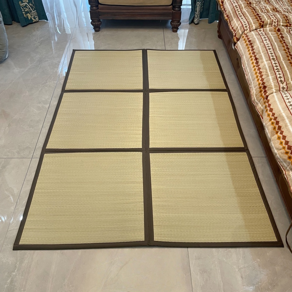 Japanese Igusa Tatami Mat – Traditional Rush Floor Mat for Living Room & Bedroom – Lightweight Natural Carpet
