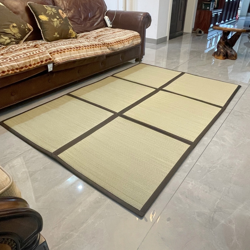 Japanese Igusa Tatami Mat – Traditional Rush Floor Mat for Living Room & Bedroom – Lightweight Natural Carpet