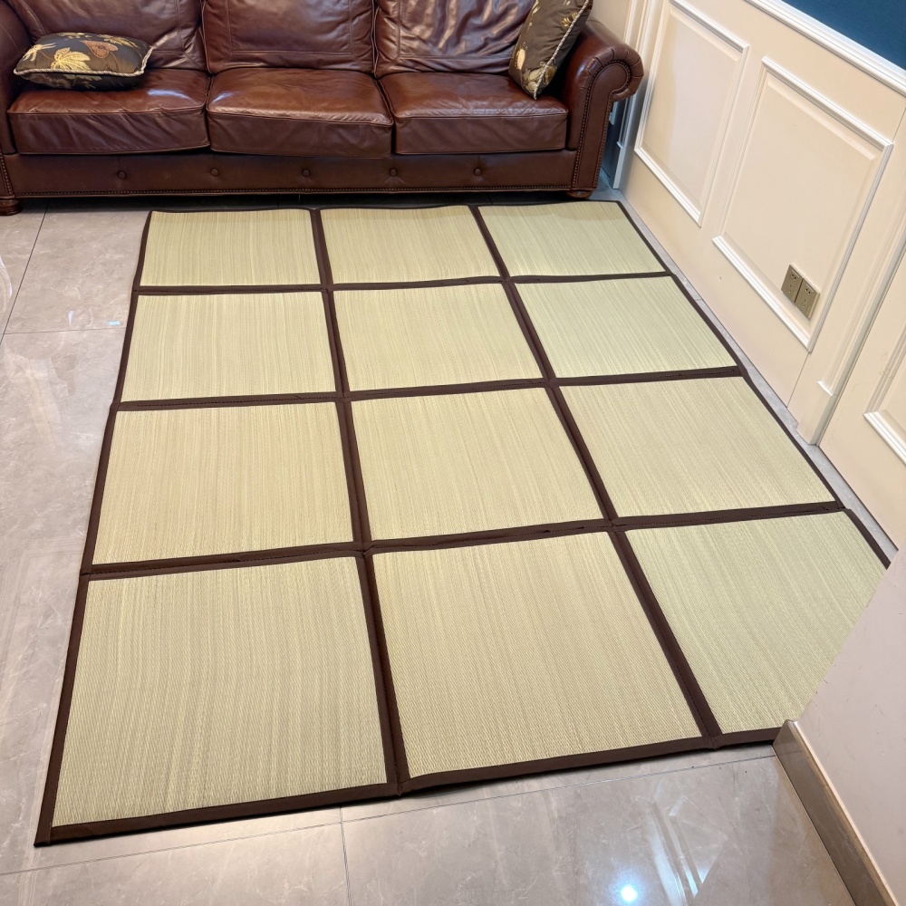 Japanese Igusa Tatami Mat – Traditional Rush Floor Mat for Living Room & Bedroom – Lightweight Natural Carpet