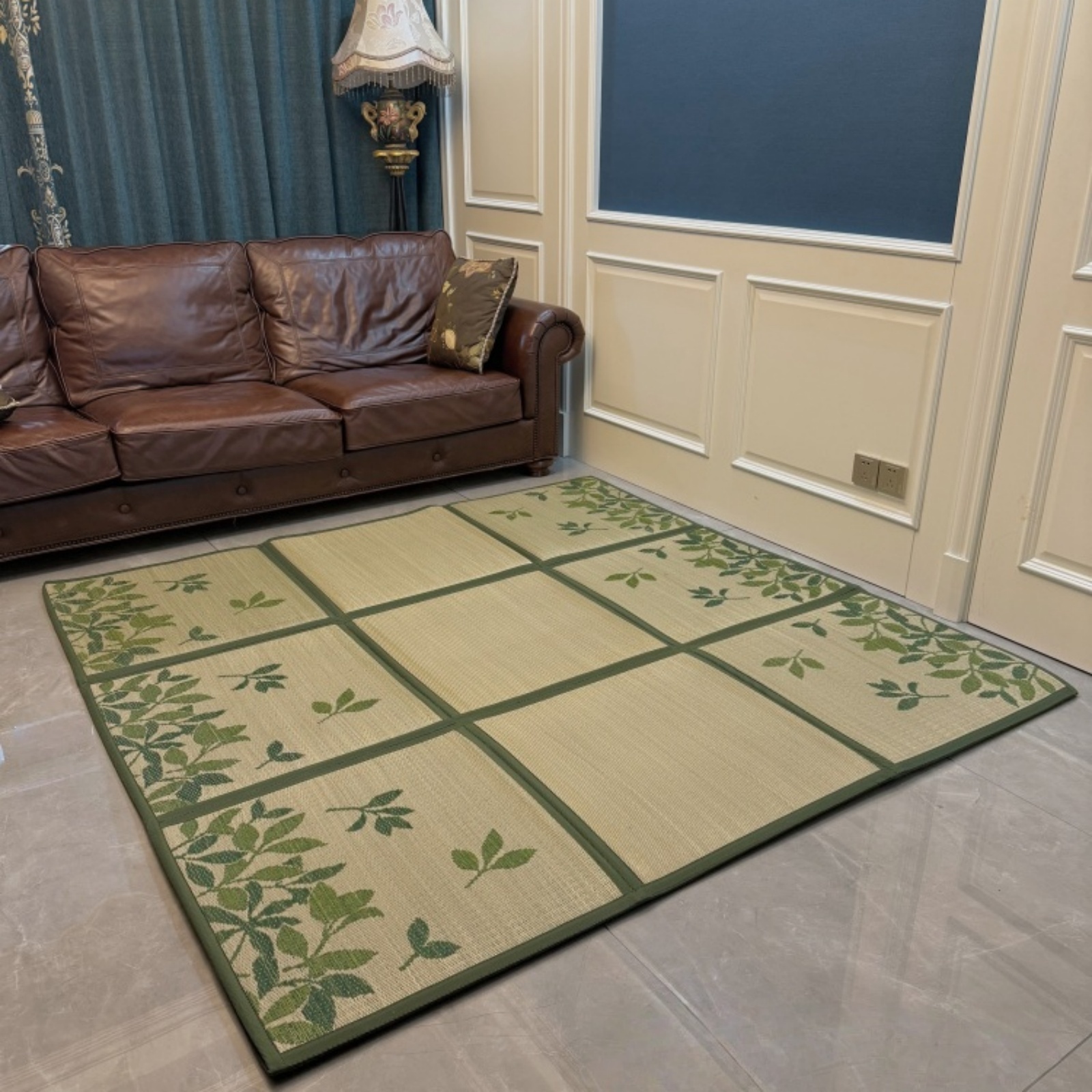 Japanese Igusa Tatami Mat – Traditional Rush Floor Carpet for Home & Meditation – Lightweight