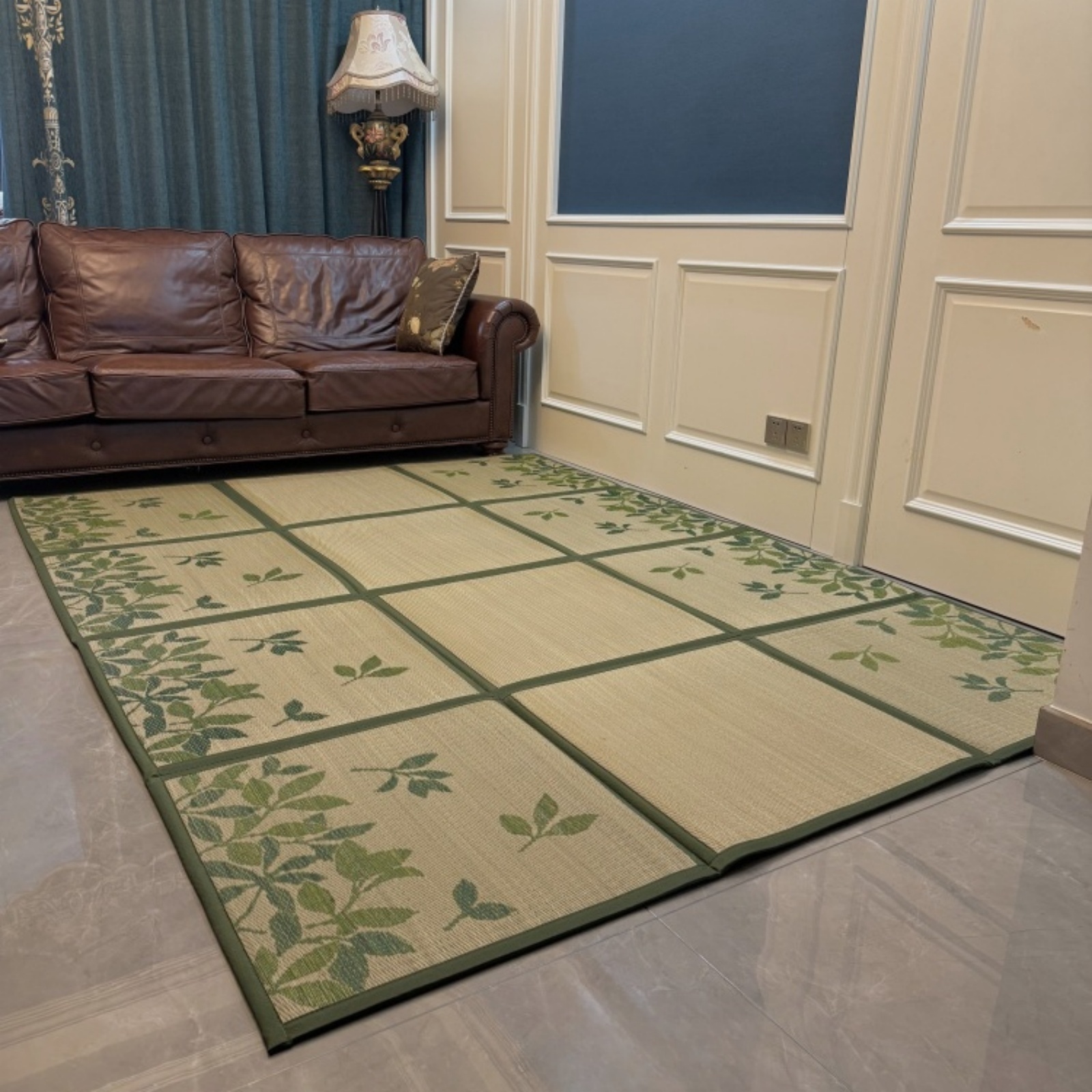 Japanese Igusa Tatami Mat – Traditional Rush Floor Carpet for Home & Meditation – Lightweight