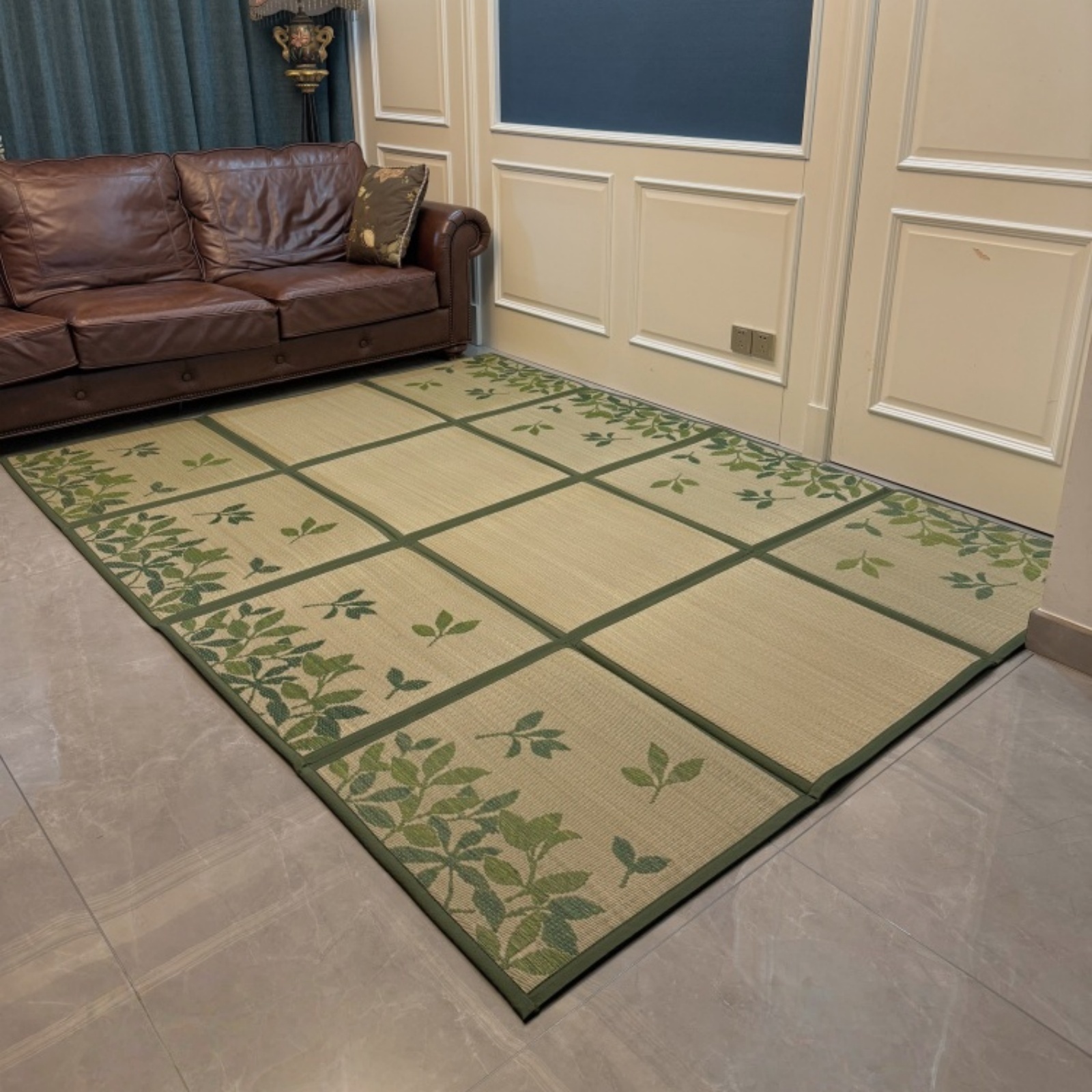 Japanese Igusa Tatami Mat – Traditional Rush Floor Carpet for Home & Meditation – Lightweight