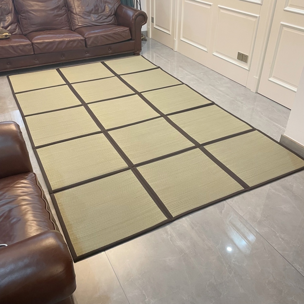 Japanese Igusa Tatami Mat – Traditional Rush Floor Mat for Living Room & Bedroom – Lightweight Natural Carpet