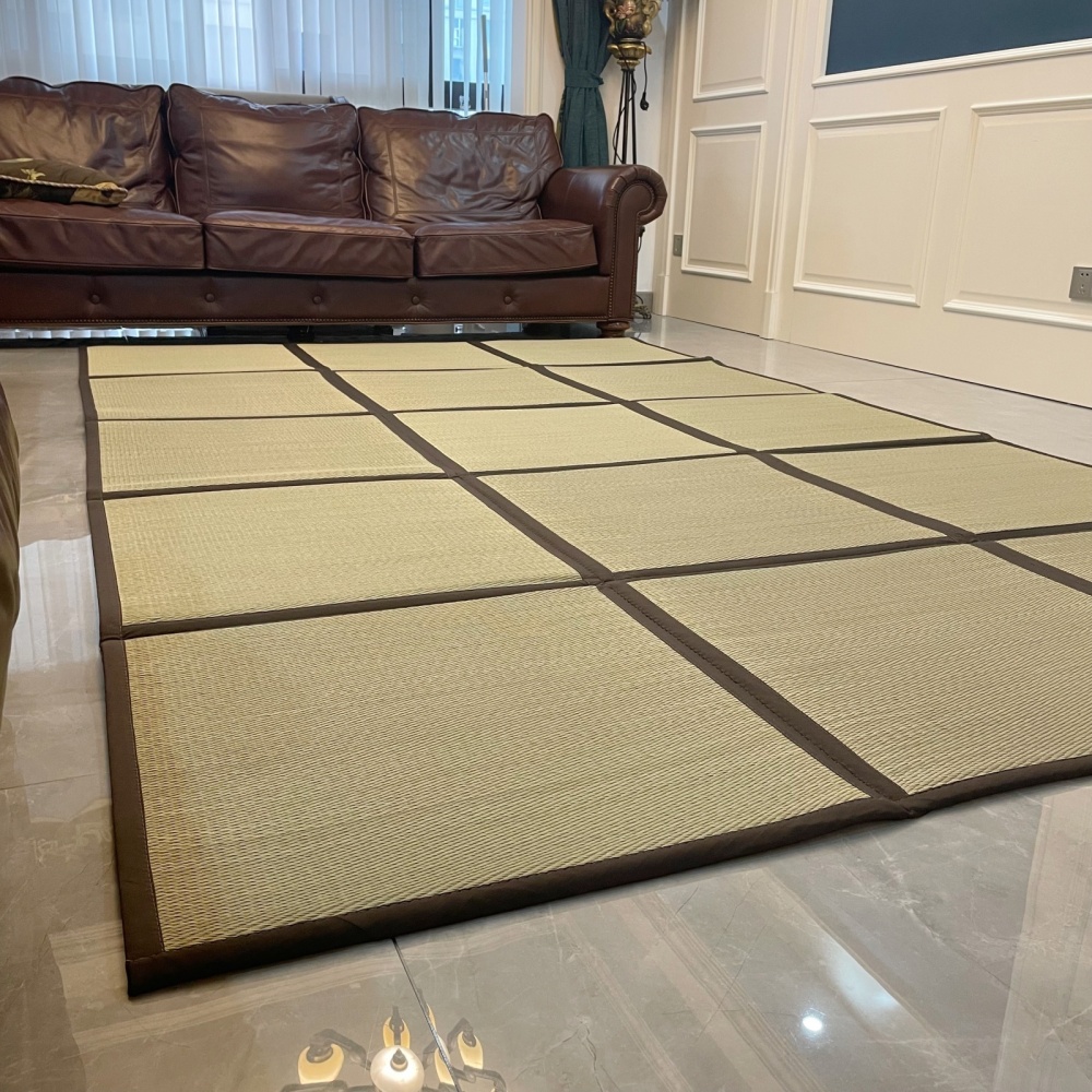 Japanese Igusa Tatami Mat – Traditional Rush Floor Mat for Living Room & Bedroom – Lightweight Natural Carpet