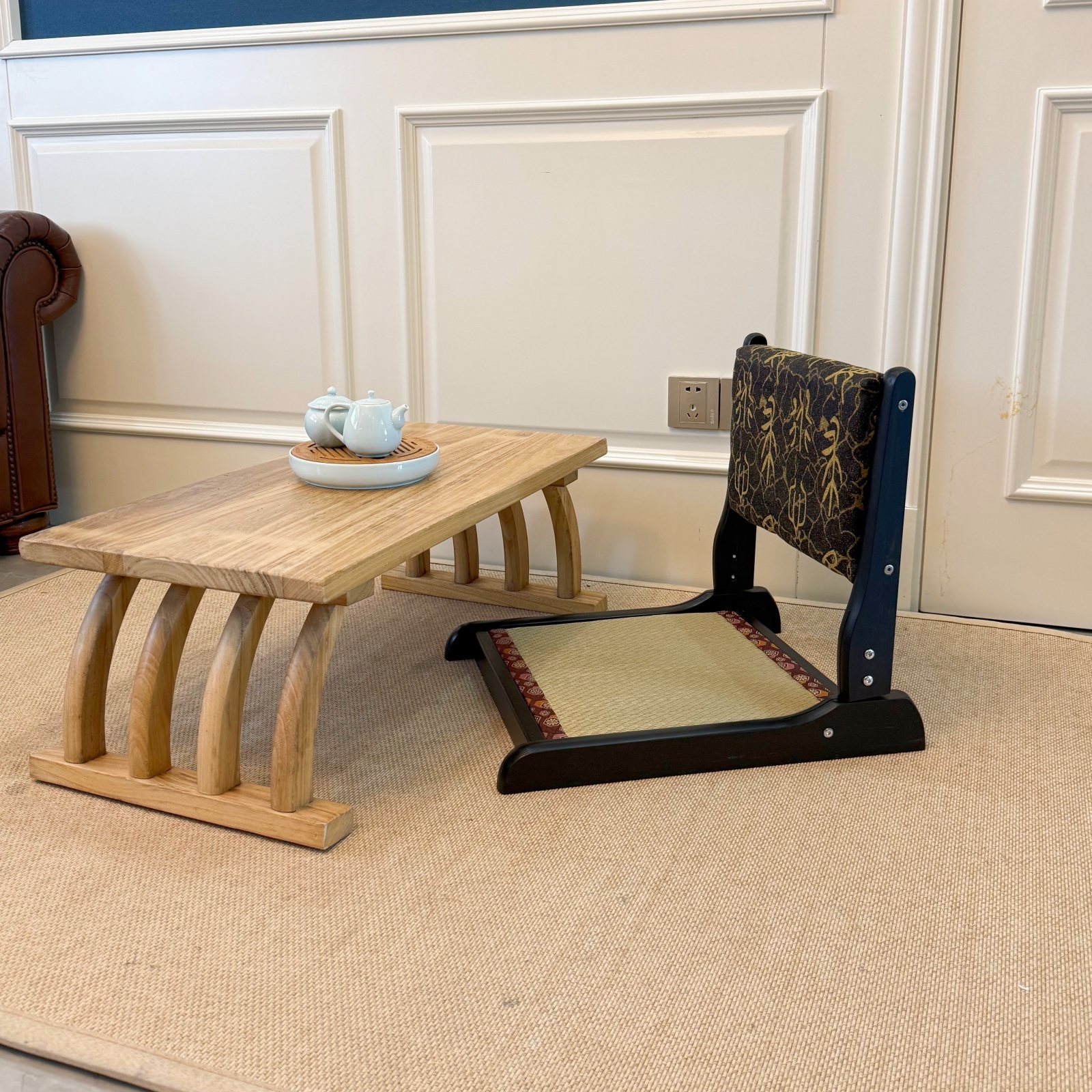 Japanese Tatami Chair Foldable – Floor Seating with Back Support