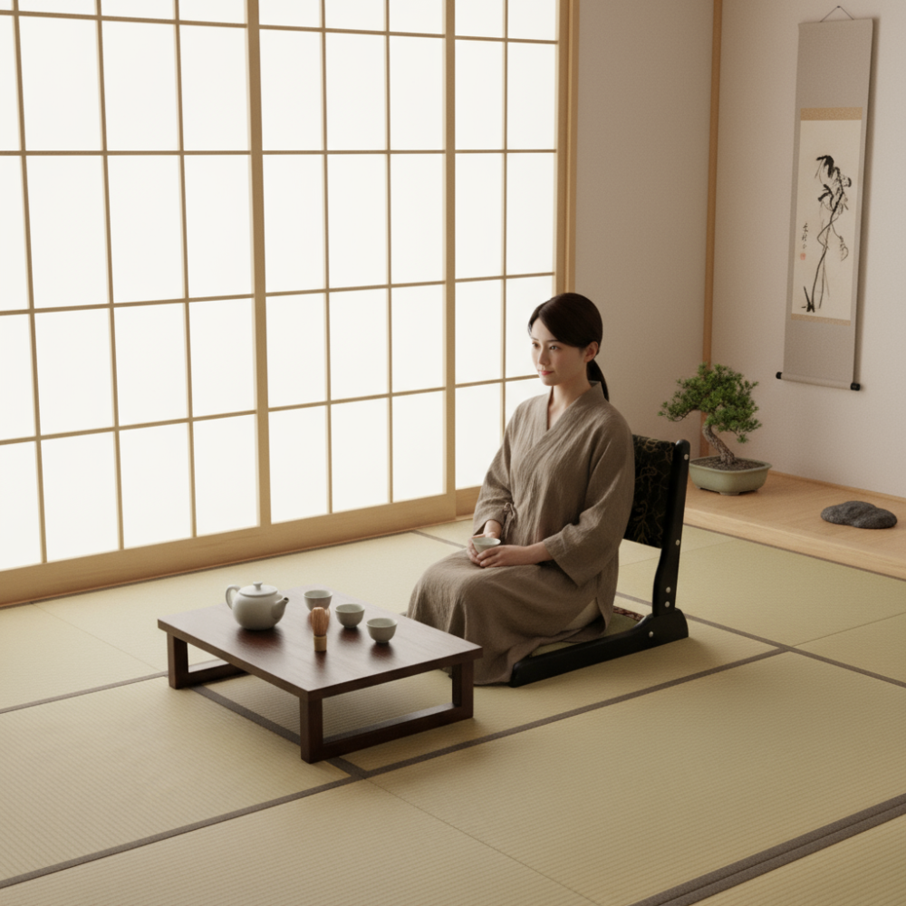 Zen Meditation Chair – Foldable Japanese Tatami Floor Seat