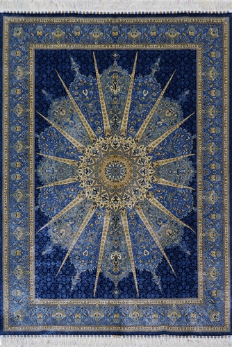 tapis en soie fait à la main
