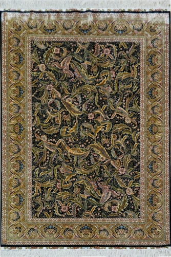 tapis en soie fait à la main