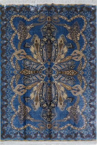 tapis en soie fait à la main