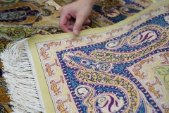tapis en soie fait à la main