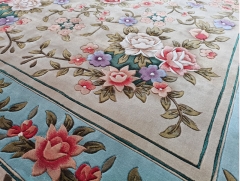 Alfombra de seda anudada a mano