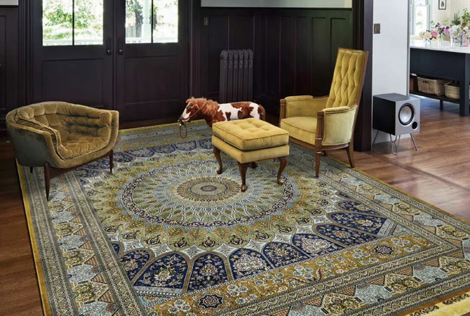 How to choose the right pattern of silk carpet for living room?