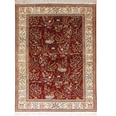 4x6 Tapis en soie fait à la main