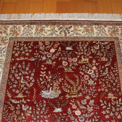 4x6 Tapis en soie fait à la main