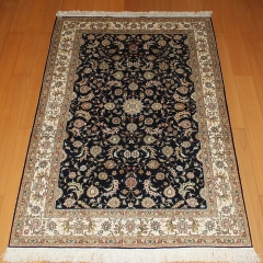 4x6 Tapis en soie fait à la main