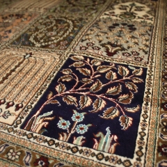 4x6 Tapis en soie fait à la main