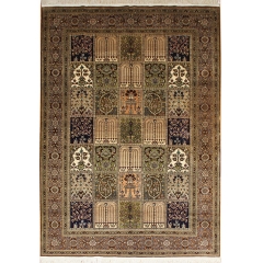 4x6 Tapis en soie fait à la main