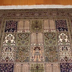 4x6 Tapis en soie fait à la main
