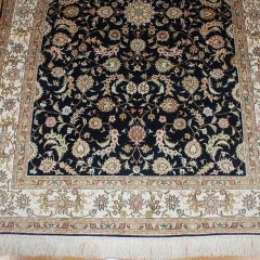 4x6 Tapis en soie fait à la main