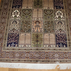 4x6 Tapis en soie fait à la main
