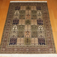 4x6 Tapis en soie fait à la main
