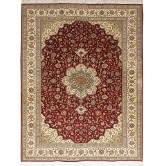 Tapis en soie fait à la main