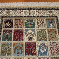 Tapis en soie fait à la main