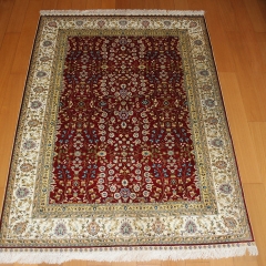 Tapis en soie fait à la main