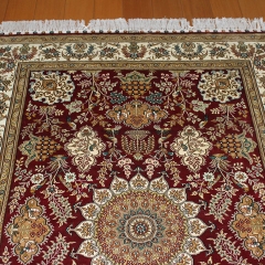 Tapis en soie fait à la main
