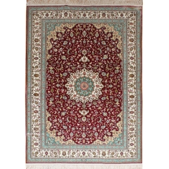 Tapis en soie fait à la main