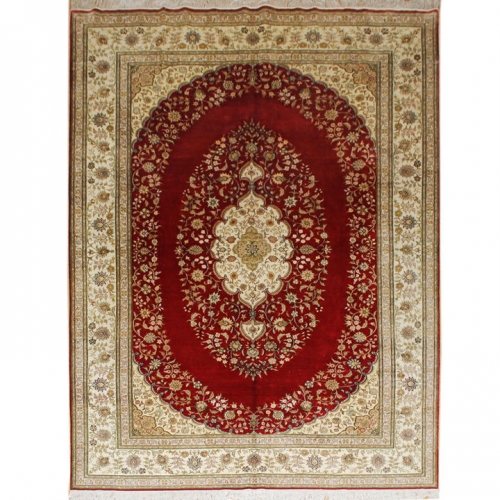 Tapis en soie fait à la main